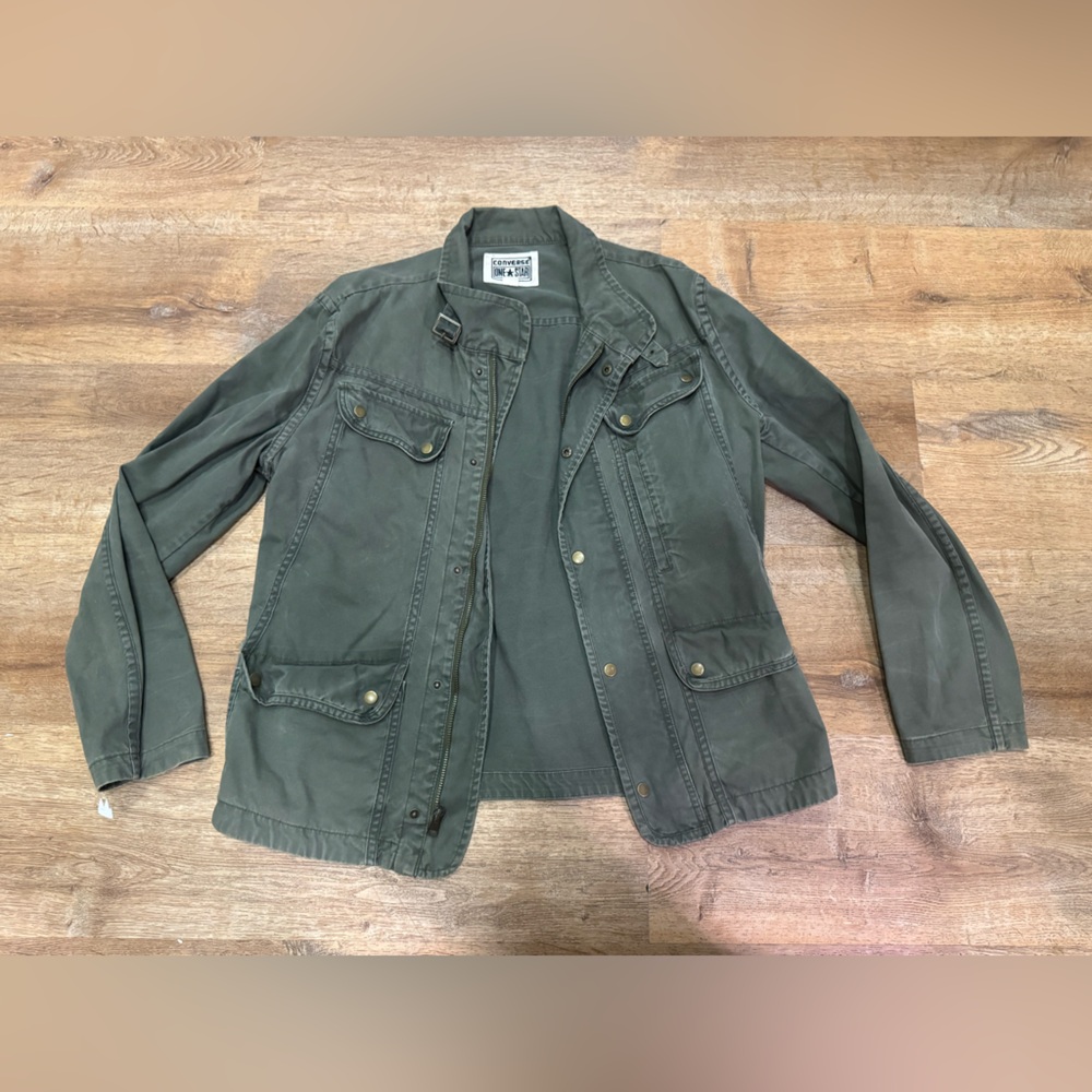 Converse One Star Men’s Large Olive Green Canvas Jacket